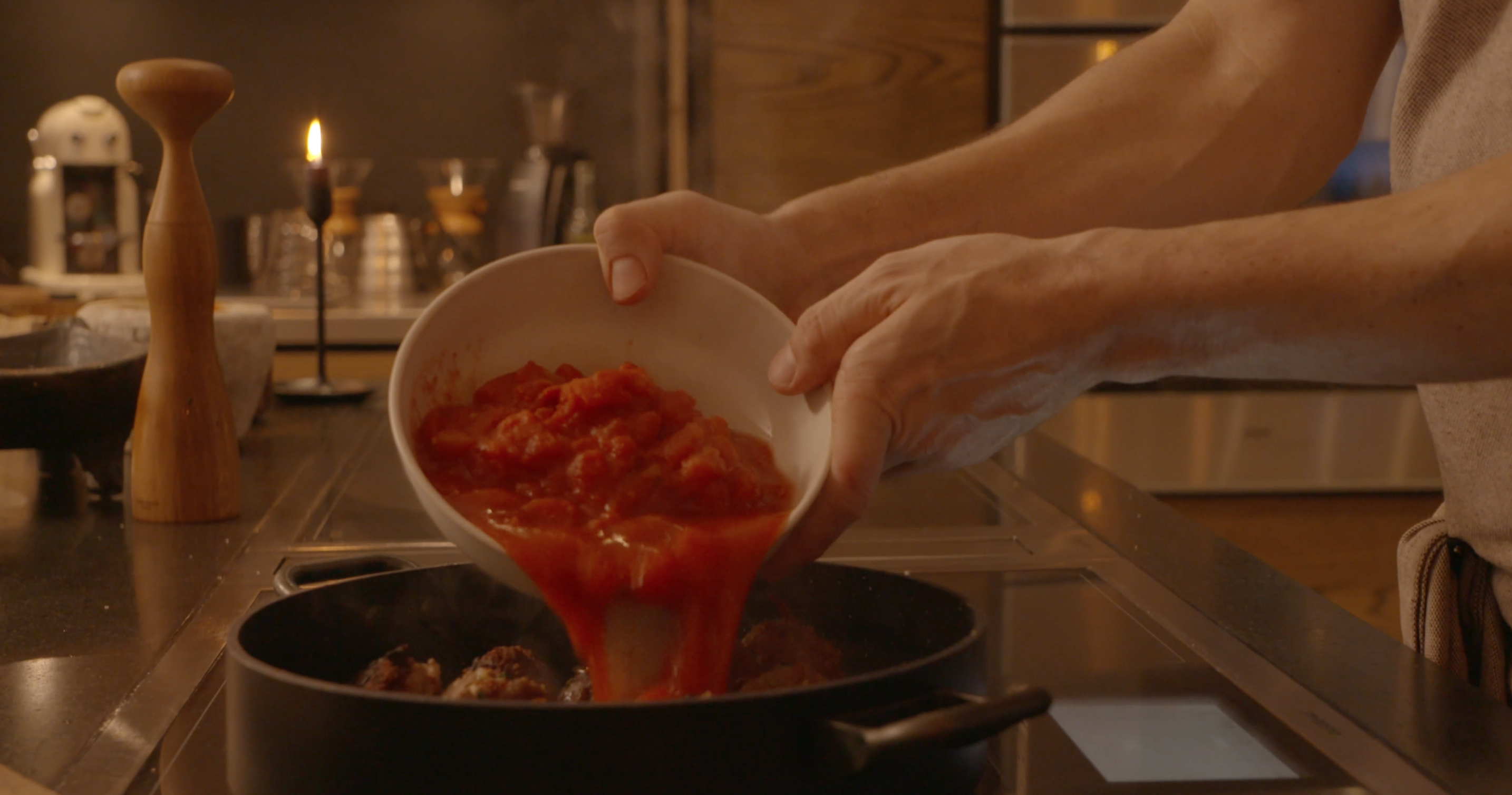 Pasta og kødboller8