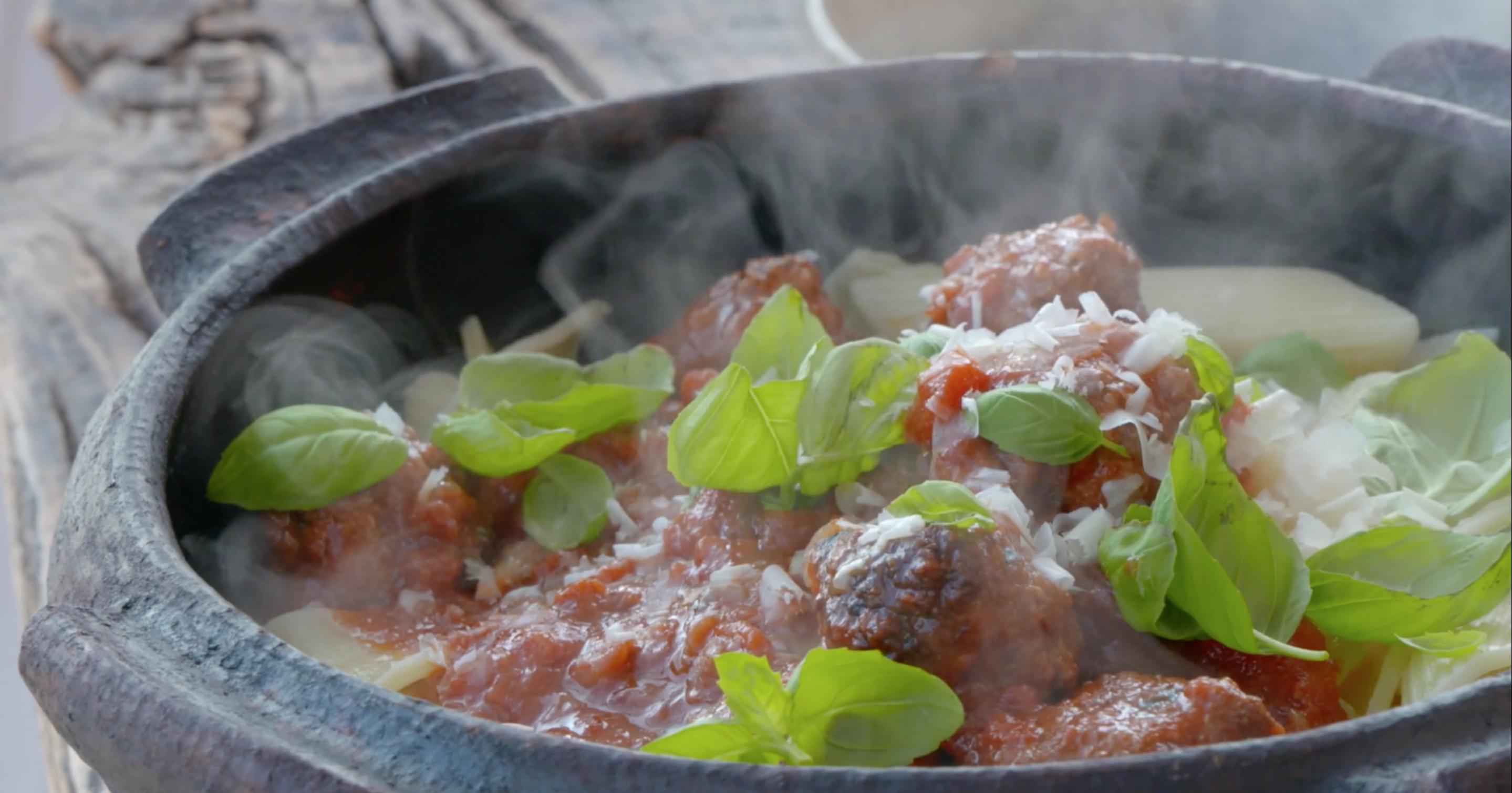 Pasta og kødboller1