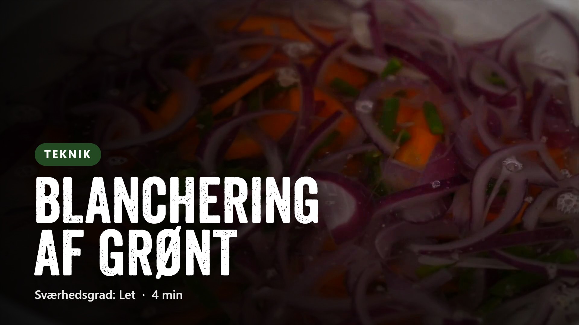 Blanchering af grønt